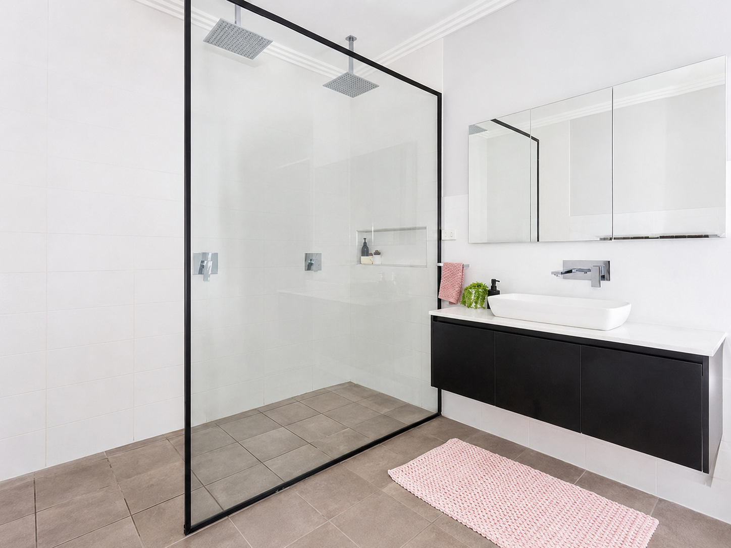Finished bathroom interior.